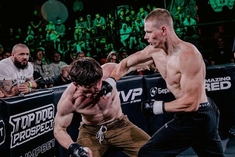 Обмен ударами в бою на турнире Top Dog: Prospect 32