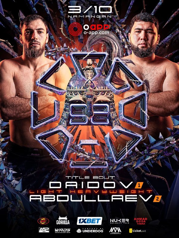 Постер титульного боя Керим Даидов — Нуроллохон Абдуллаев на OCTAGON 92